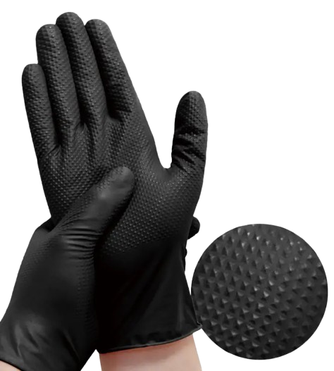 EverGood - Diamond Textured Nitrile Gloves Black