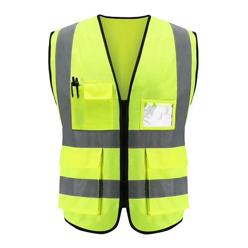 Reflective Vest with Pockets and ID Holder