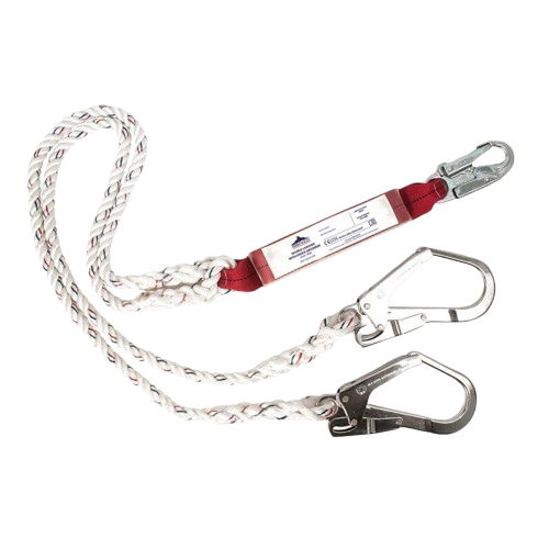 Double lanyard with shock absorber - EVERGOOD