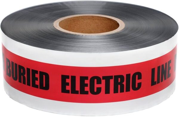 Warning Tape - Buried Fiber Optic Red