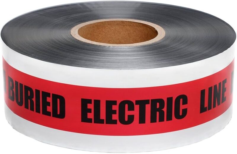 Warning Tape - Buried Fiber Optic Red