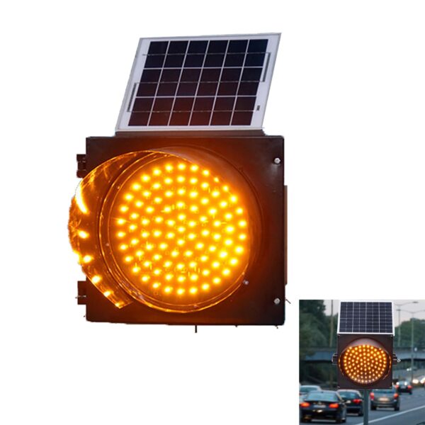 Solar Traffic Flashing Light Yellow