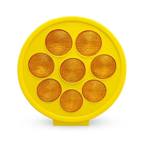 EverGood Yellow flower solar warning light with eight amber lenses